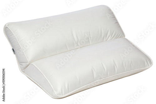 White wedge pillow isolated with transparent background