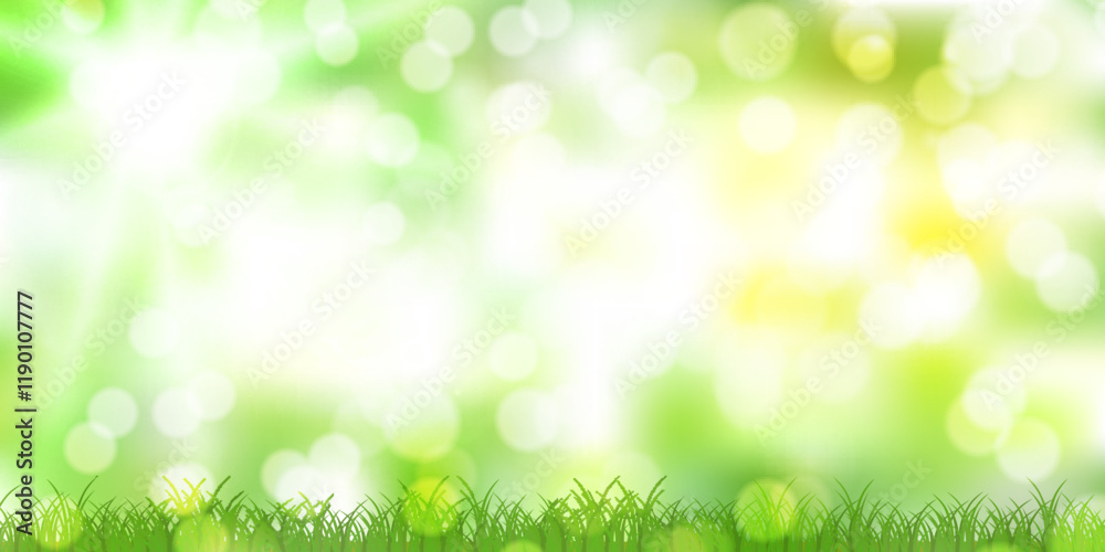 Obraz premium 新緑 風景 背景