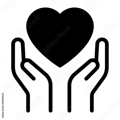 Hands Holding a Heart Symbol