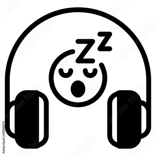 Sleepy Headphones Icon for Relaxation