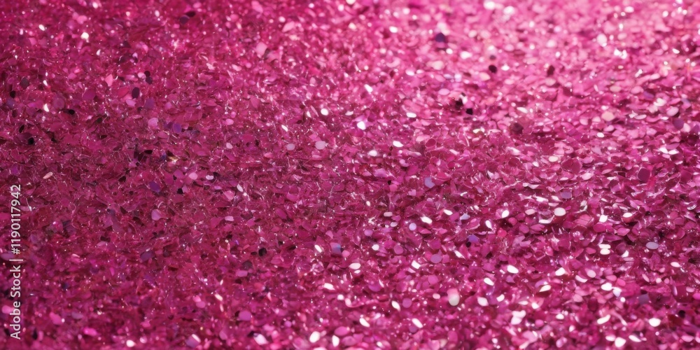 Bright pink glitter texture on pink background with shiny, scattered dots festive and beautiful closeup image. Bright pink glitter texture on pink background with shiny, scattered dots festive and beautiful closeup image.