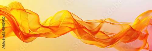 Golden waves with fiery undertones intertwine dynamically, radiating energy and warmth against a light background photo