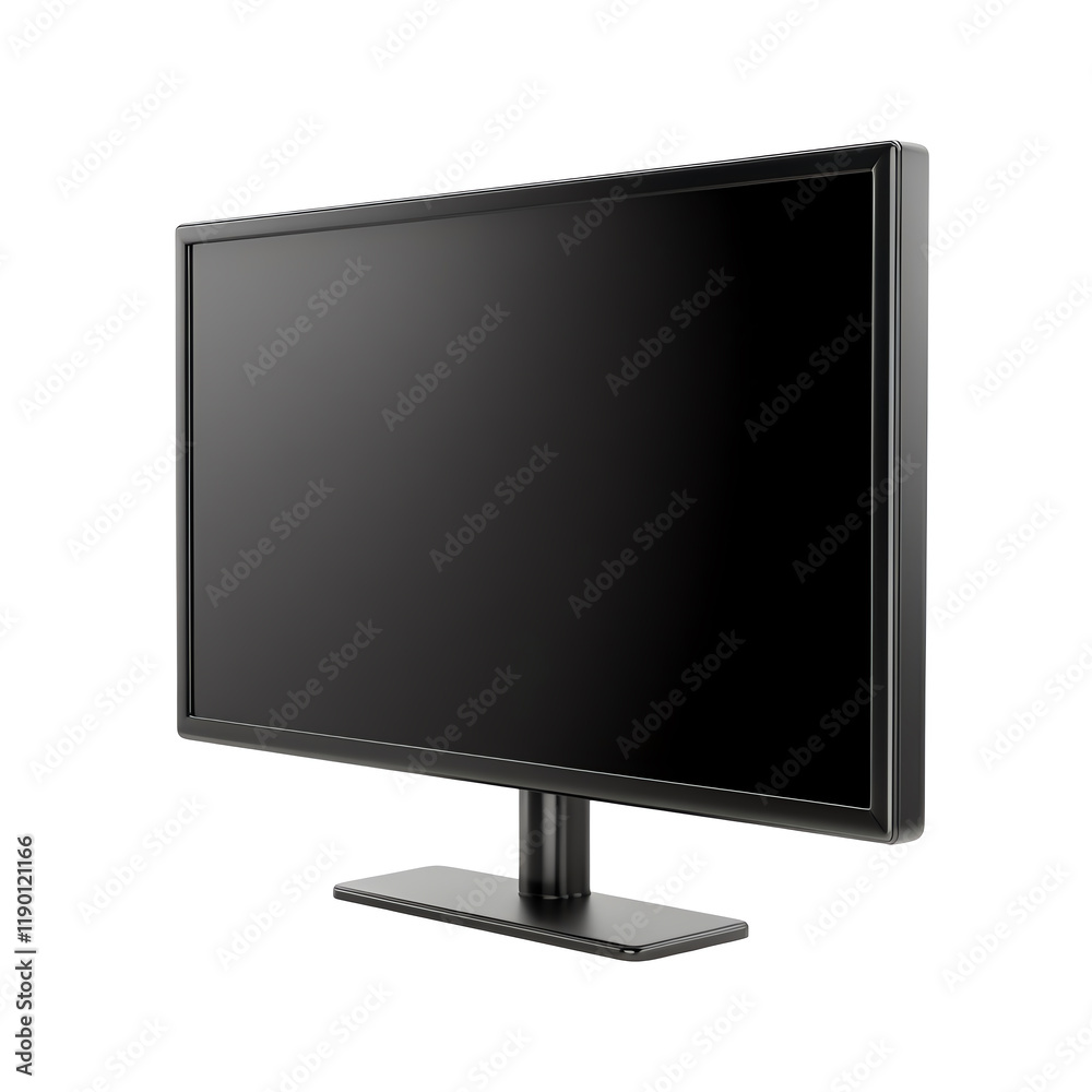 Modern computer monitor with slim design, isolated on white background. Modern computer monitor with slim design, isolated on white background.