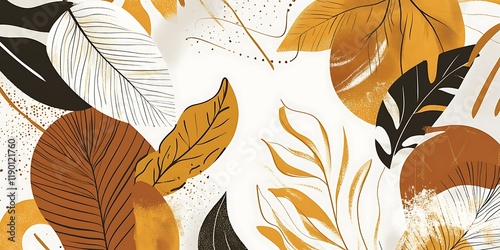 Autumn leaves abstract design, fall foliage background, nature wallpaper