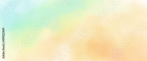 水彩風水色からオレンジのグラデーションテクスチャ背景イラスト