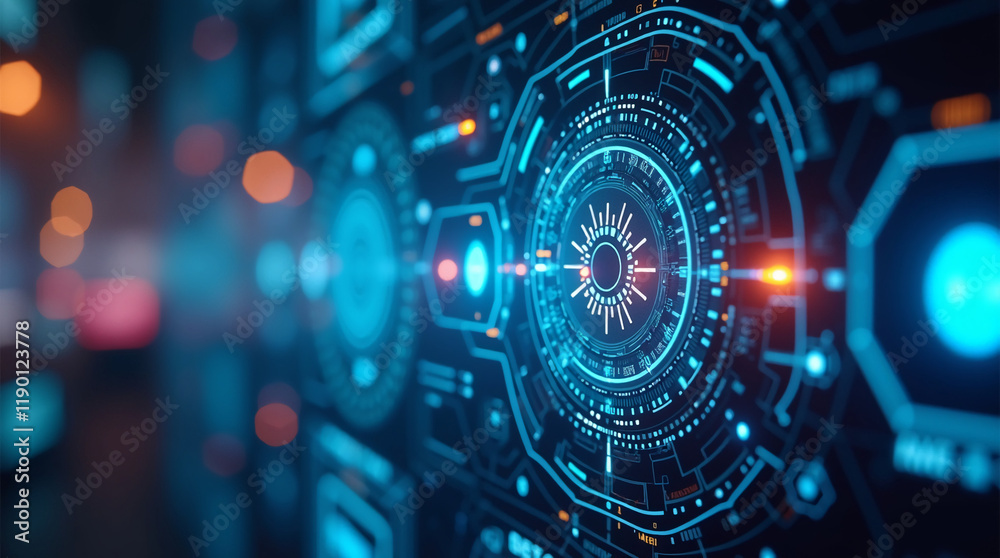 Obraz premium Futuristic Technology Backgrounds for Innovation Projects. Bright and realistic images