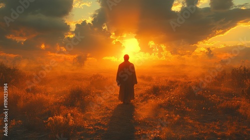parable of the prodigal son man standing in front of a desert landscape