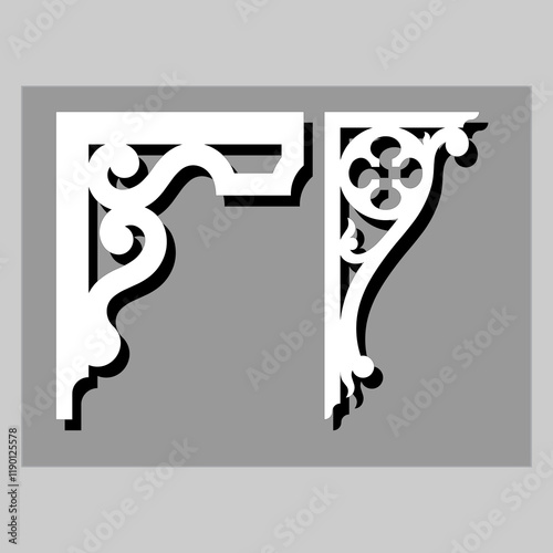 The vector file Corner Craftsman GPA Gable decoration