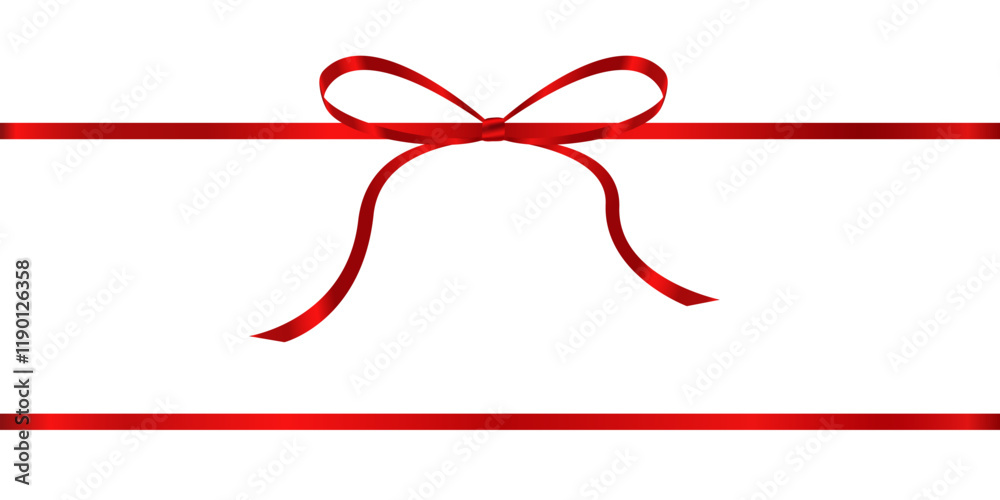 Beautiful Red Ribbon Tied in a Bow Beautiful Red Ribbon Tied in a Bow