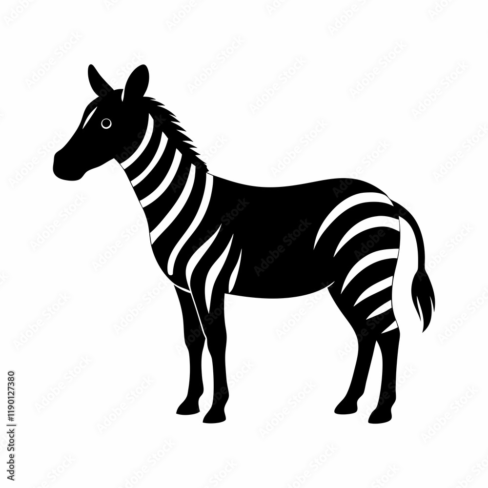Obraz premium vector-silhouette-of-zebra