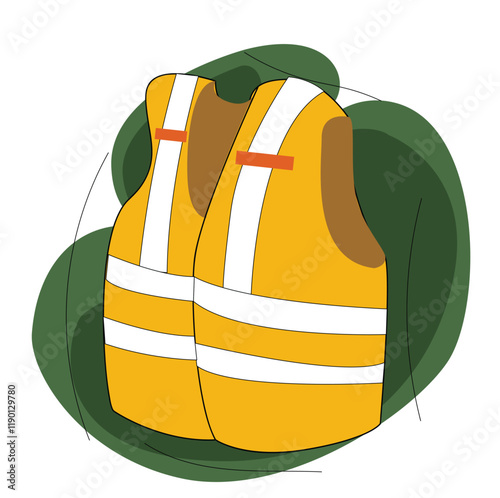 yellow reflective safety vest for people