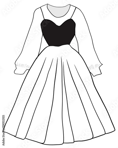 dress on a white background
