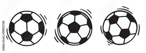 soccer ball doodle hand drawn icon. Outline drawing soccer ball line clipart symbol