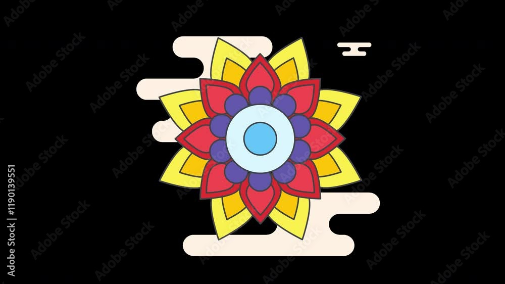 A vibrant lotus flower design with intricate details and soothing colors against a dark background. A vibrant lotus flower design with intricate details and soothing colors against a dark background.