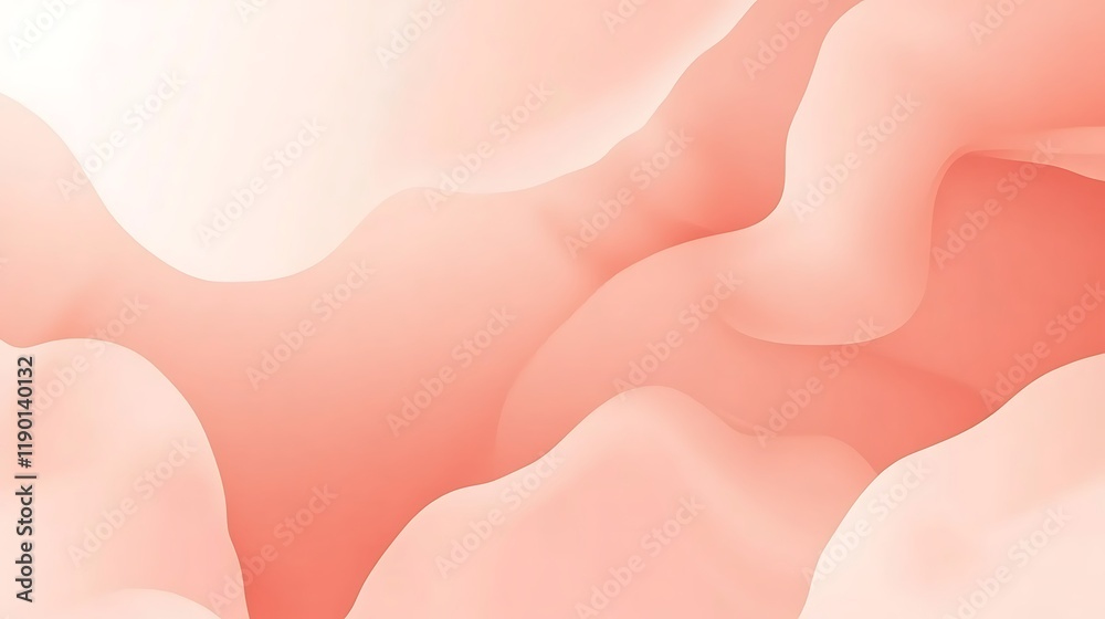 Obraz premium Abstract Peach and White Wave Background Design