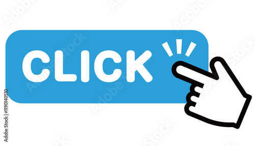 クリックボタンを押す指