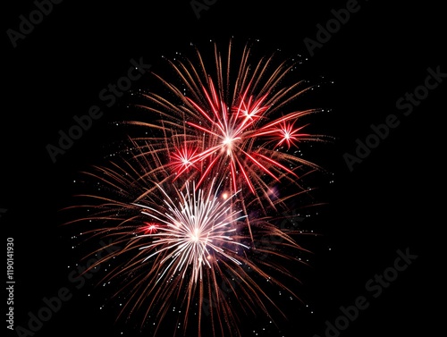fireworks  light up the sky Abstract colored firework background.