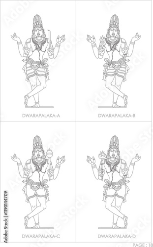 Indian God and goddess vector graphics  