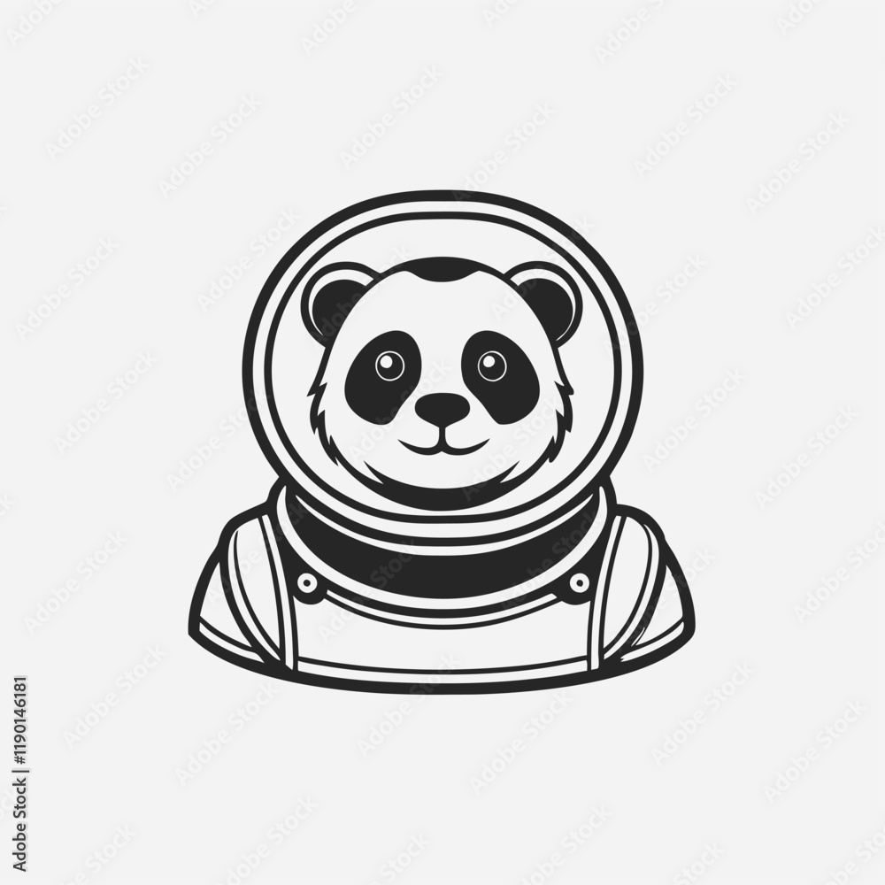 Cute panda astronaut standing cartoon vector Animal science concept isolated premium Vector illustration Cute panda astronaut standing cartoon vector Animal science concept isolated premium Vector illustration