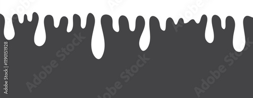 isolated milk and yogurt flowing drops. Liquid paint dripping. White melt drop or white cream leak drop splash background.