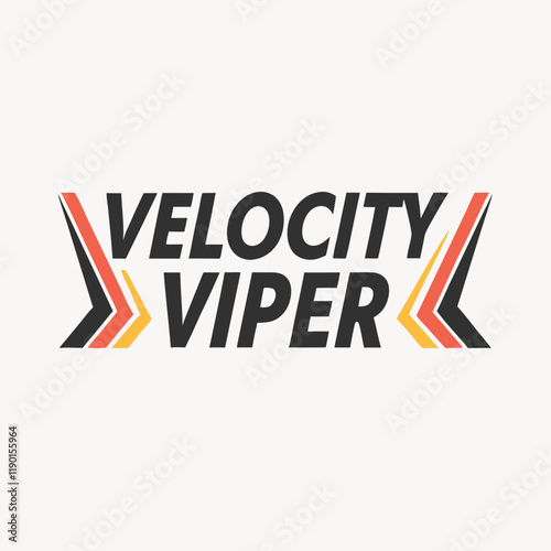 Dynamic "Velocity Vipers" logo vector for sports teams and business branding. Sleek, modern, and professional design ideal for unique brand identity.