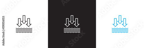 Air pressure icon . Vector illustration. isolated on white and black background EPS 10
