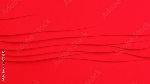Smooth red satin fabric with a flowing, wavy texture