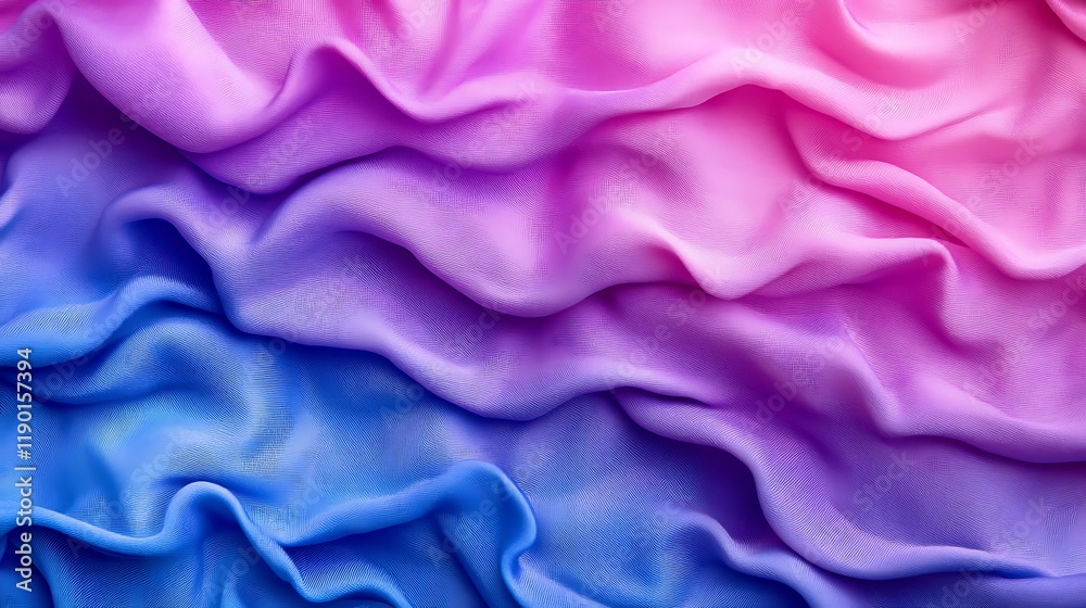 Obraz premium Abstract Draped Fabric Gradient Of Blues Purples And Pinks