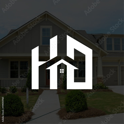 modern hd letter logo design	