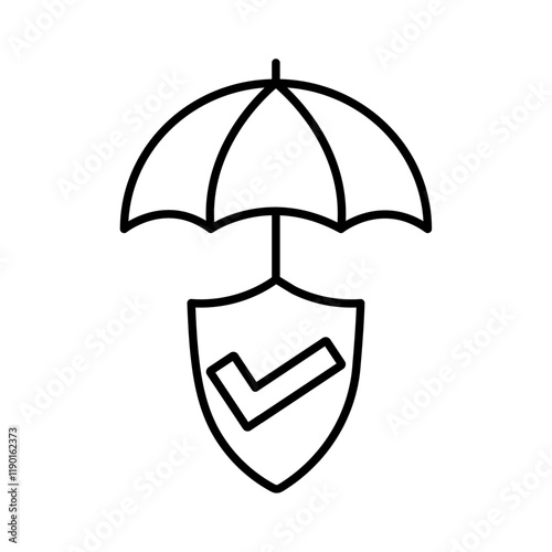 insured icon Outline thin set
