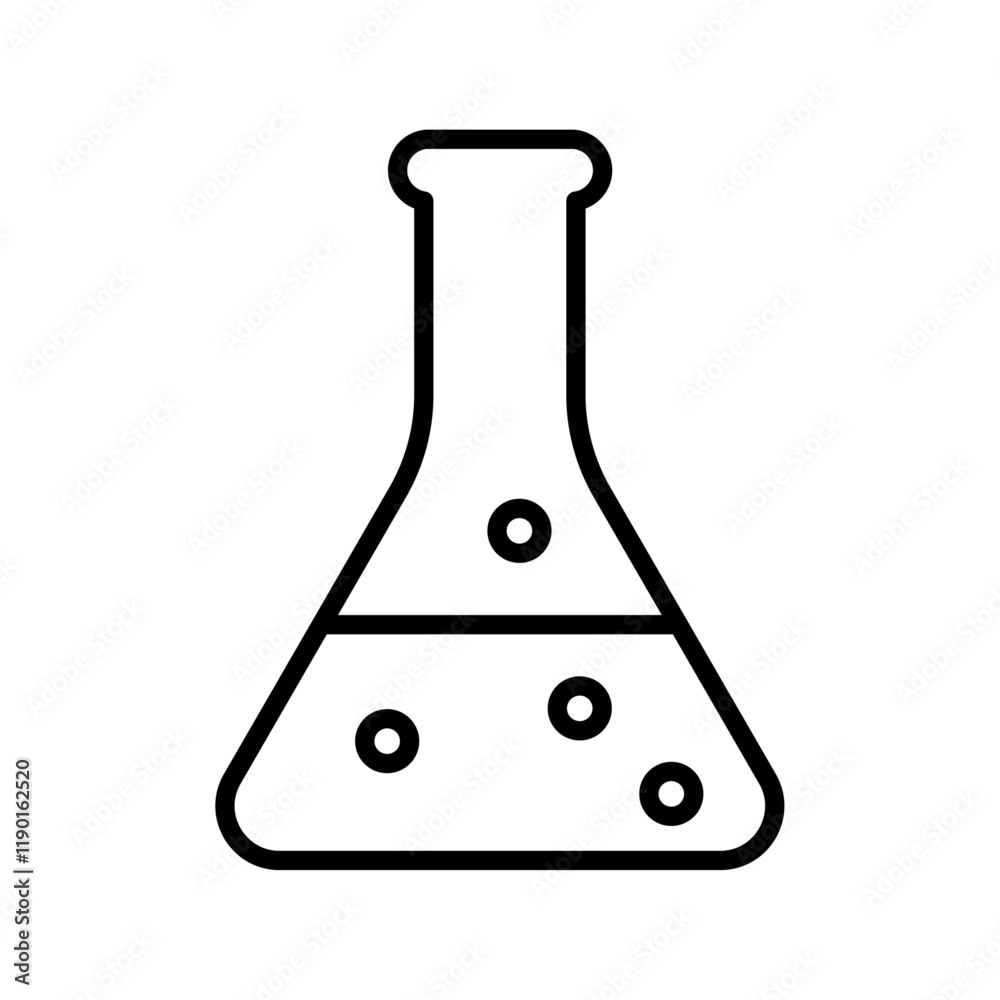 Lab flask icon Outline thin set Lab flask icon Outline thin set