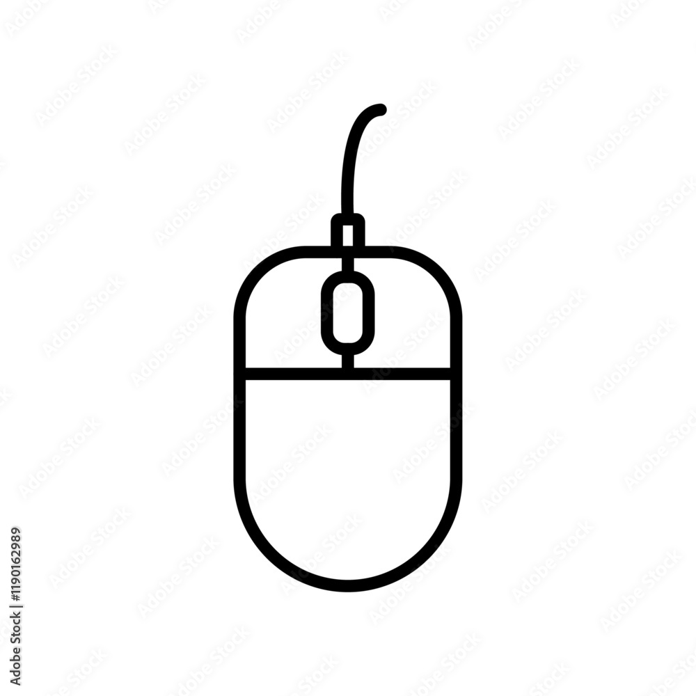 Mouse icon Outline thin set Mouse icon Outline thin set