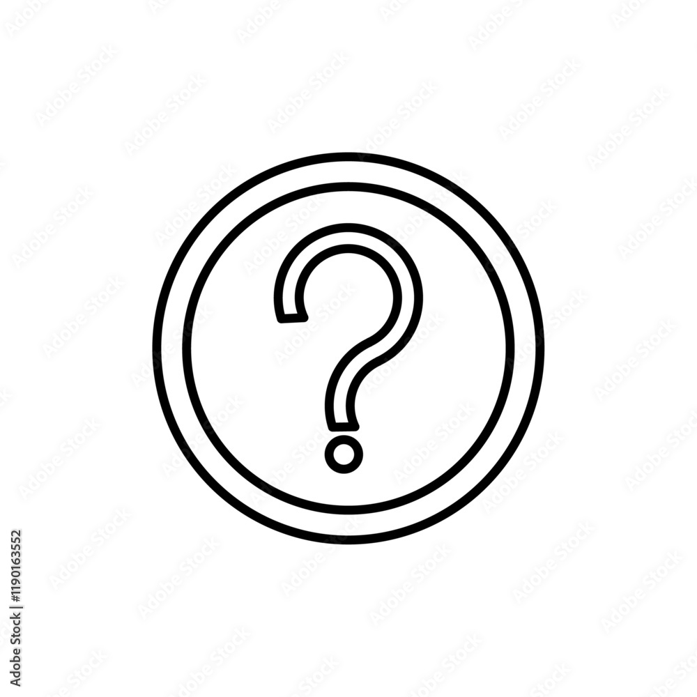 Question mark icon Outline thin set Question mark icon Outline thin set