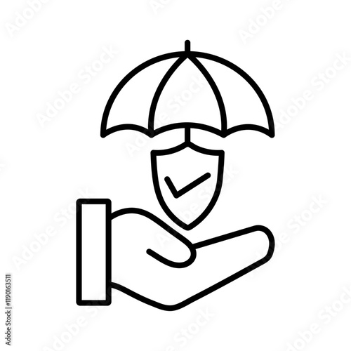Policyholder icon Outline thin set