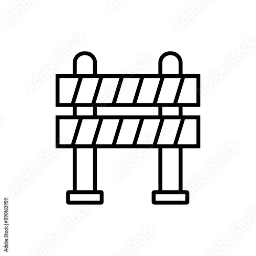 Roadblock icon Outline thin set