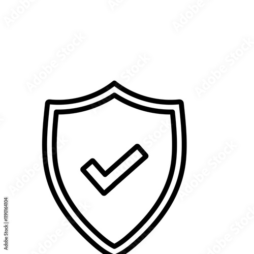 Free Download Shield icon Outline thin set - GFXLoad