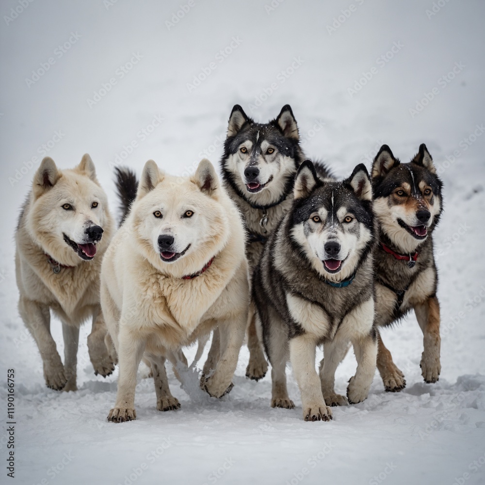 Obraz premium A rabbit playing with colorful yarn on a white background.