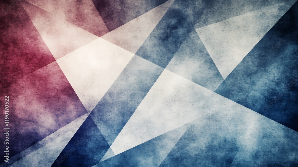 Abstract Geometric Design With Blue Red And White Tones Abstract Geometric Design With Blue Red And White Tones