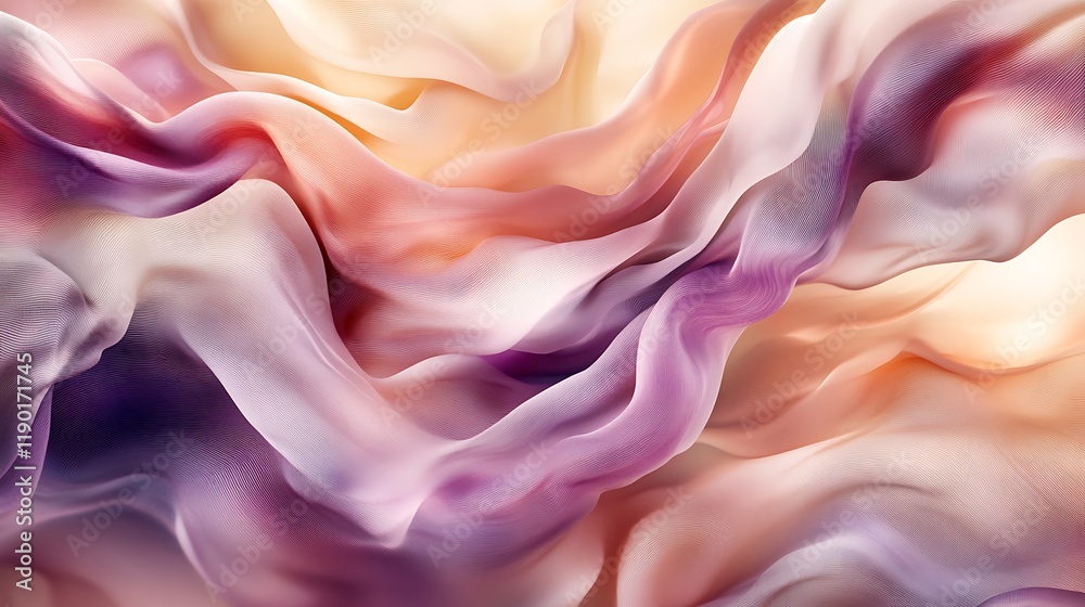 Obraz premium Abstract Draped Fabric in Pastel Hues