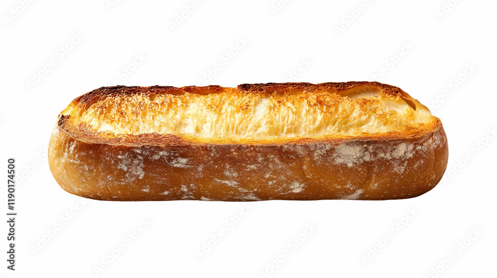 Buttered toast, baked, isolated, white background, food Buttered toast, baked, isolated, white background, food