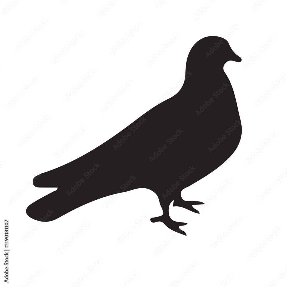Bird vector black silhouette of bird with wings,Vector Illustration 