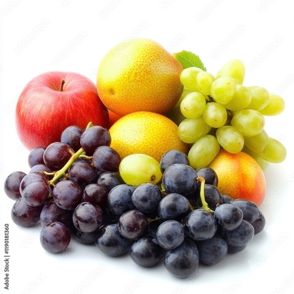 A vibrant assortment of various fruits displayed on a table, showcasing their colors, shapes, and textures, inviting a healthy lifestyle.