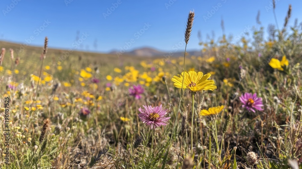 Obraz premium Colorful Wildflowers in a Meadow