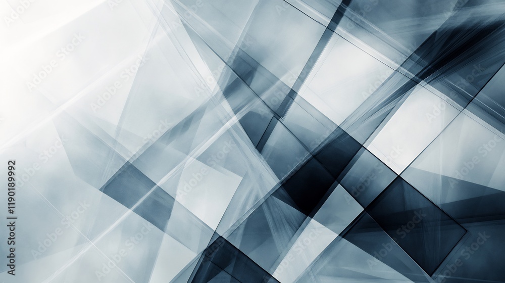 Fototapeta premium Abstract Geometric Design: Interplay of Light and Shadow in Modern Architecture