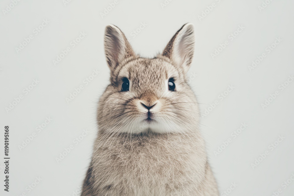 A small rabbit gazes directly at the camera, showcasing its curious nature and soft fur in a charming and captivating manner. A small rabbit gazes directly at the camera, showcasing its curious nature and soft fur in a charming and captivating manner.