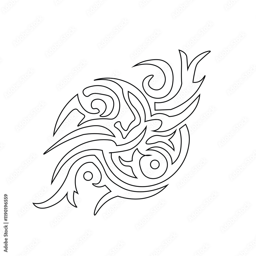 Floral Design A classic black and white floral design element featuring elegant, curved leaves and intricate detailing. Ornamental Perfect for use in decorative borders, logos Floral Design A classic black and white floral design element featuring elegant, curved leaves and intricate detailing. Ornamental Perfect for use in decorative borders, logos