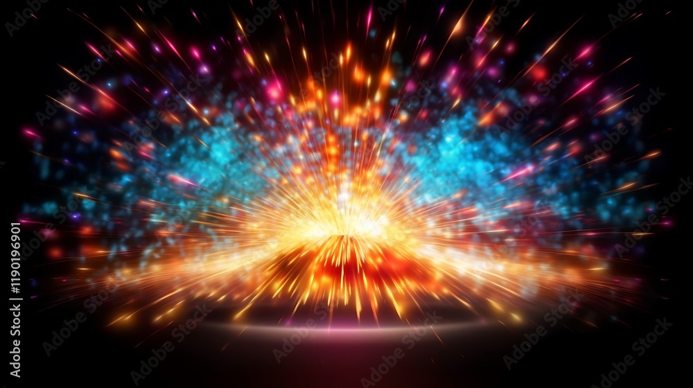 Vibrant Colorful Explosion of Light and Energy Vibrant Colorful Explosion of Light and Energy