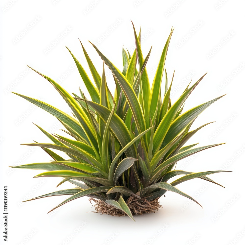 Fototapeta premium A green plant thrives in a basket placed on the ground, showcasing its vibrant leaves and natural growth in a cozy setting.