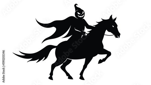 Headless Horseman Holding a Pumpkin