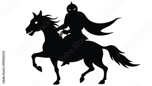 Headless Horseman Holding a Pumpkin